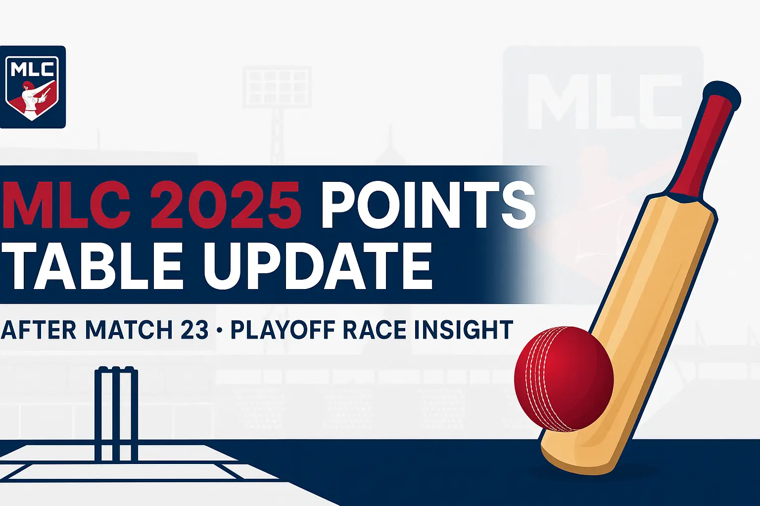 MLC 2025 Points Table & Playoff Race Update