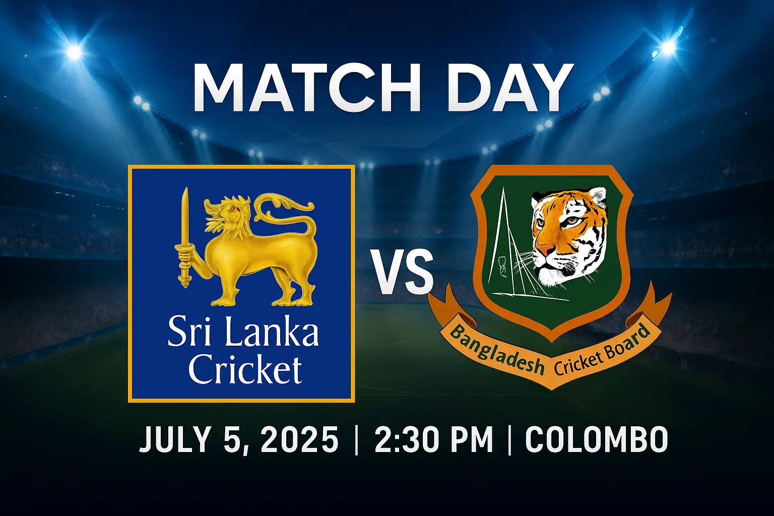 Sri Lanka vs Bangladesh 2nd ODI 2025 Match Details, Squads
